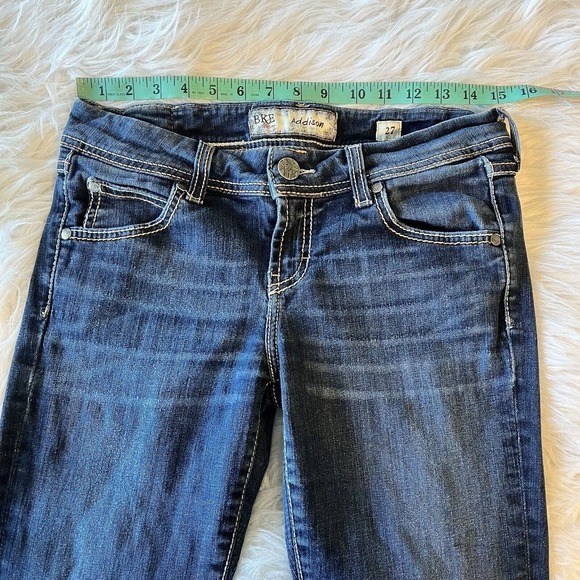 BKE Jeans Womens Size 27 30x27 Blue Dark Wash Addison Crop Denim Bootcut Y2K - Picture 8 of 11